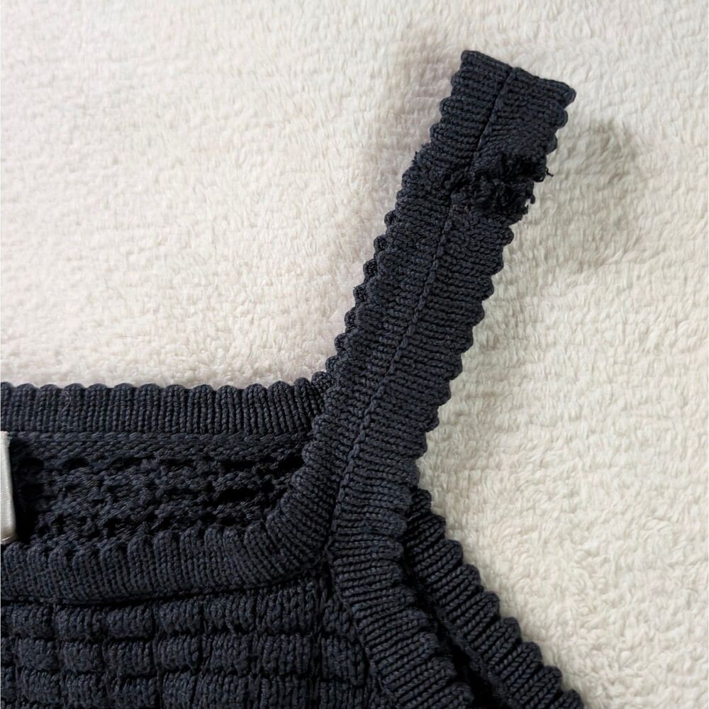 Vintage Silk Knit Camisole Tank Top Women's Medium Black - Picture 7 of 9
